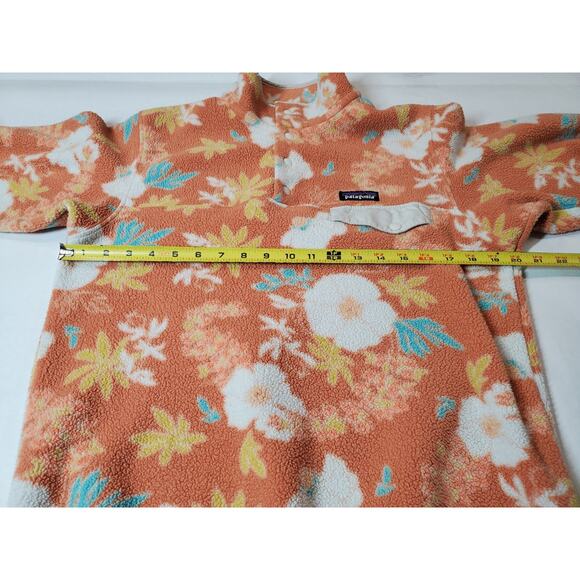 Patagonia Synchilla Snap-T Fleece Womens Medium Flower Power Floral Jacket EUC - Picture 7 of 10